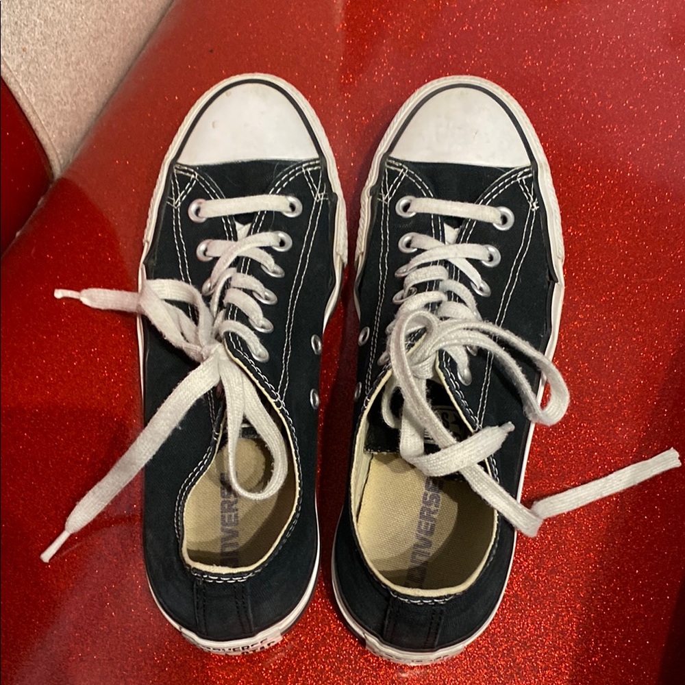 Converse Black and White Canvas High-Top Sneakers